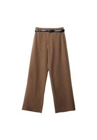 FLOWING -LEG SMART - Pantaloni - dark brown