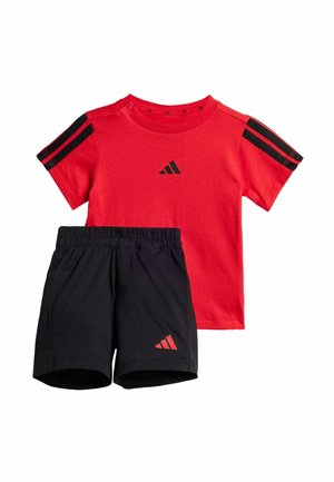 ESSENTIALS TEE SET - Tracksuit bottoms - pure ruby   black