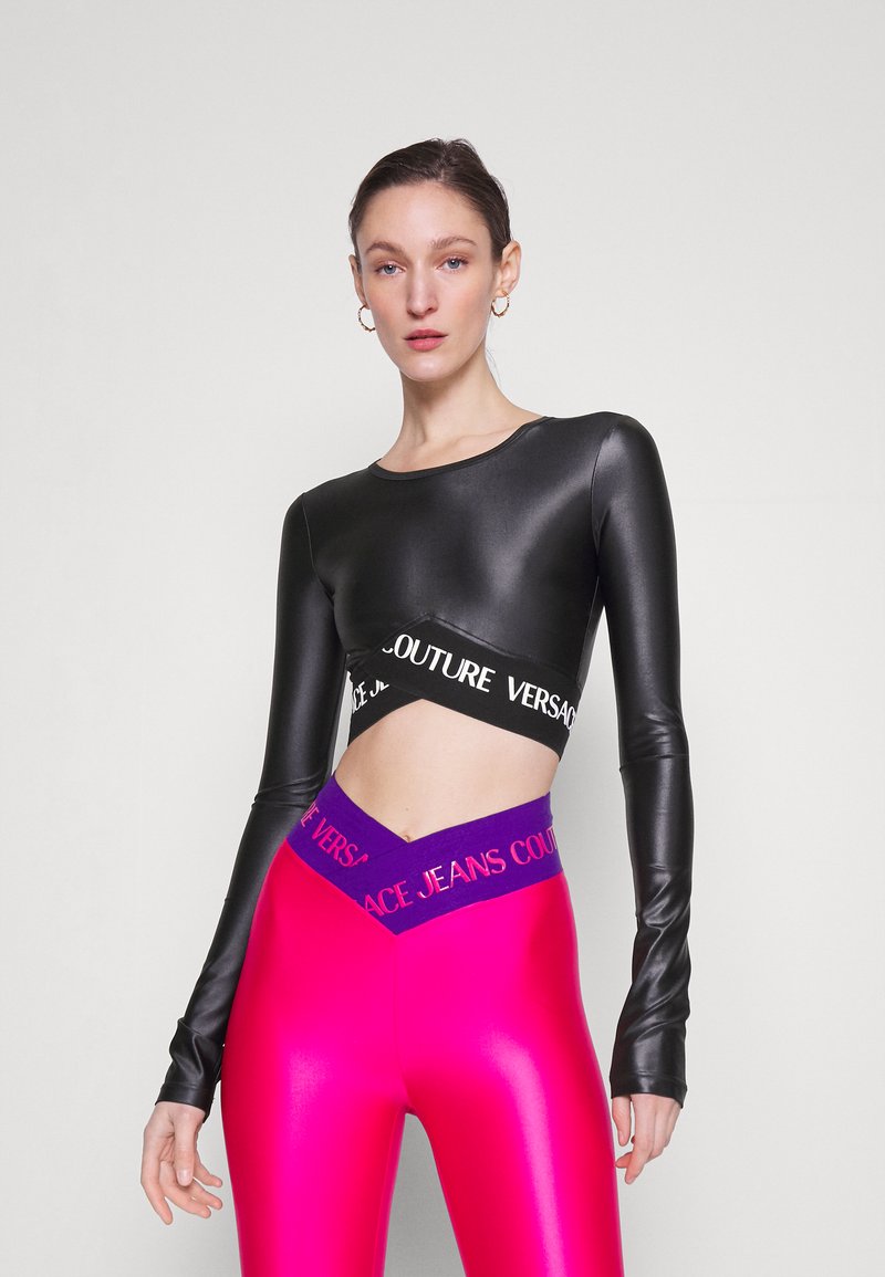 Versace Jeans Couture SHINY Long sleeved top black Zalando.co.uk