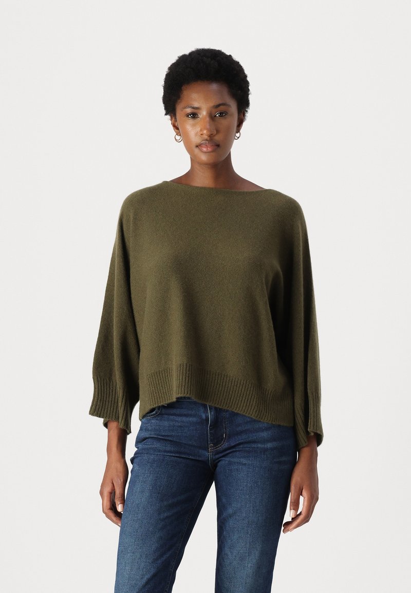 Johnstons of Elgin - Jumper - olive, Enlarge