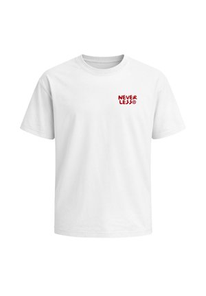 Neverless, HERREN T-SHIRT - FUSSBALL DESIGN PUBLIC VIEWING - OVERSIZED - Print T-shirt - weiß