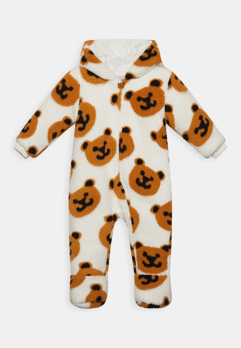 Guess BABY HOODED PADDED OVERALL UNISEX Jumpsuit black bear/black