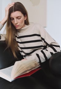 InWear TENLEY TURTLENECK   - Jumper - sandstone   black