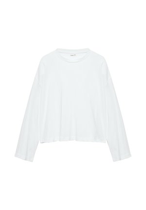 PULL&BEAR, LONG SLEEVE BOXY FIT - T-SHIRT - T-shirt à manches longues - white