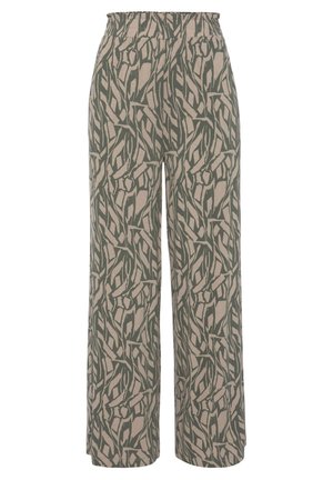 Pantalones - khaki sand bedruckt