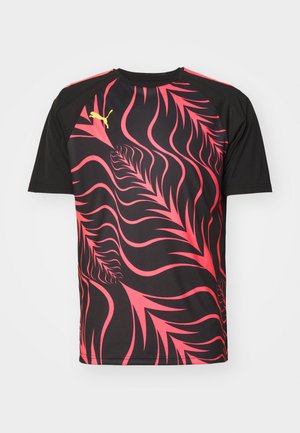 INDIVIDUALLIGA GRAPHIC - Bluză sport - puma black/sunset glow