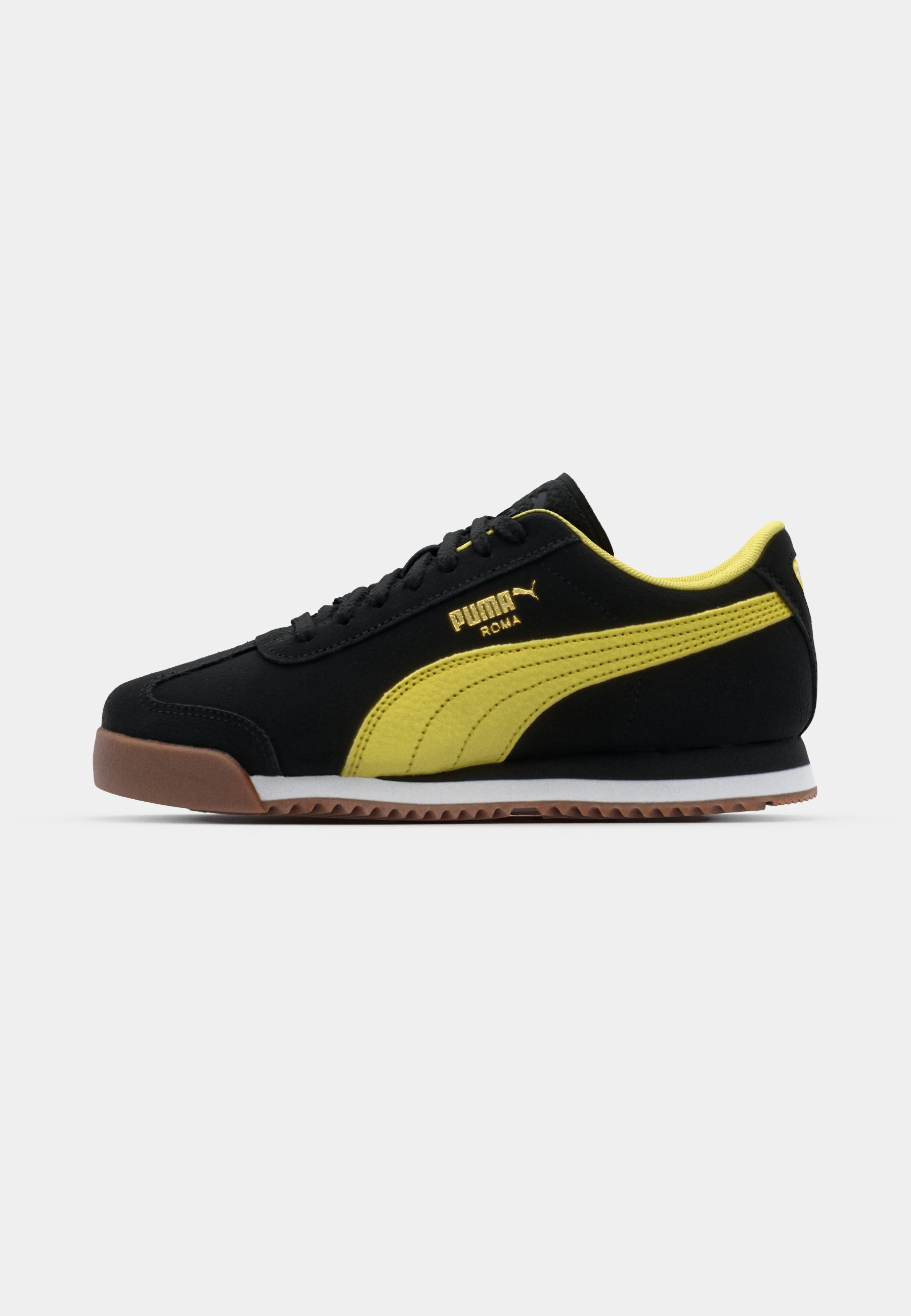 Puma ROMA UNISEX - Trainers - black sunny yellow/black