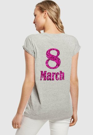 WD -8 MARCH EXTENDED SHOULDER - T-Shirt print - heather grey