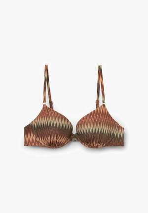 Calzedonia, GOLDEN CHEVRON PUSH UP - Bikini-Top - brown
