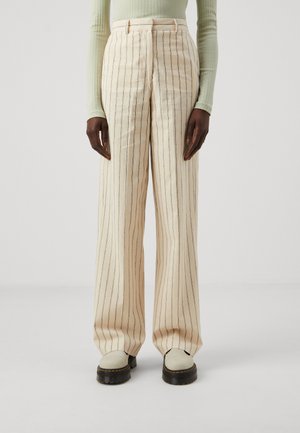 SLFHILDA WIDE PIN STRIPE - Broek - sandshell