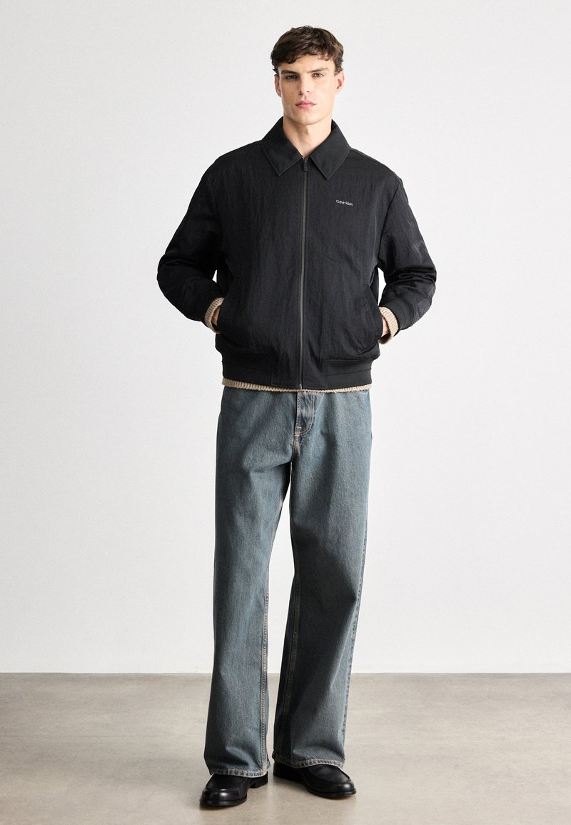 Calvin Klein COLLARED REVERSIBLE - Lehká bunda - black