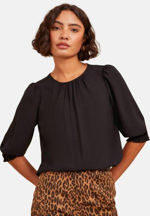 REGULAR FIT - 3/4 SLEEVE SHIRRED CUFF - Bluse - black