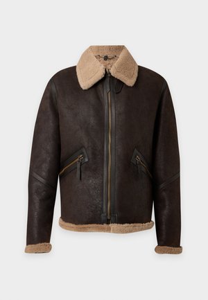 Belstaff, Кожено яке - dark brown/sand