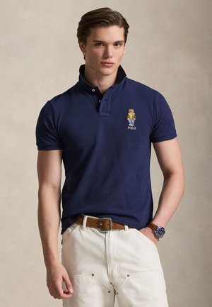 CUSTOM SLIM POLO BEAR MESH POLO SHIRT - Πόλο - newport navy