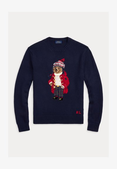 Polo Ralph Lauren POLO BEAR COTTON CASHMERE SWEATER - Pulover - navy