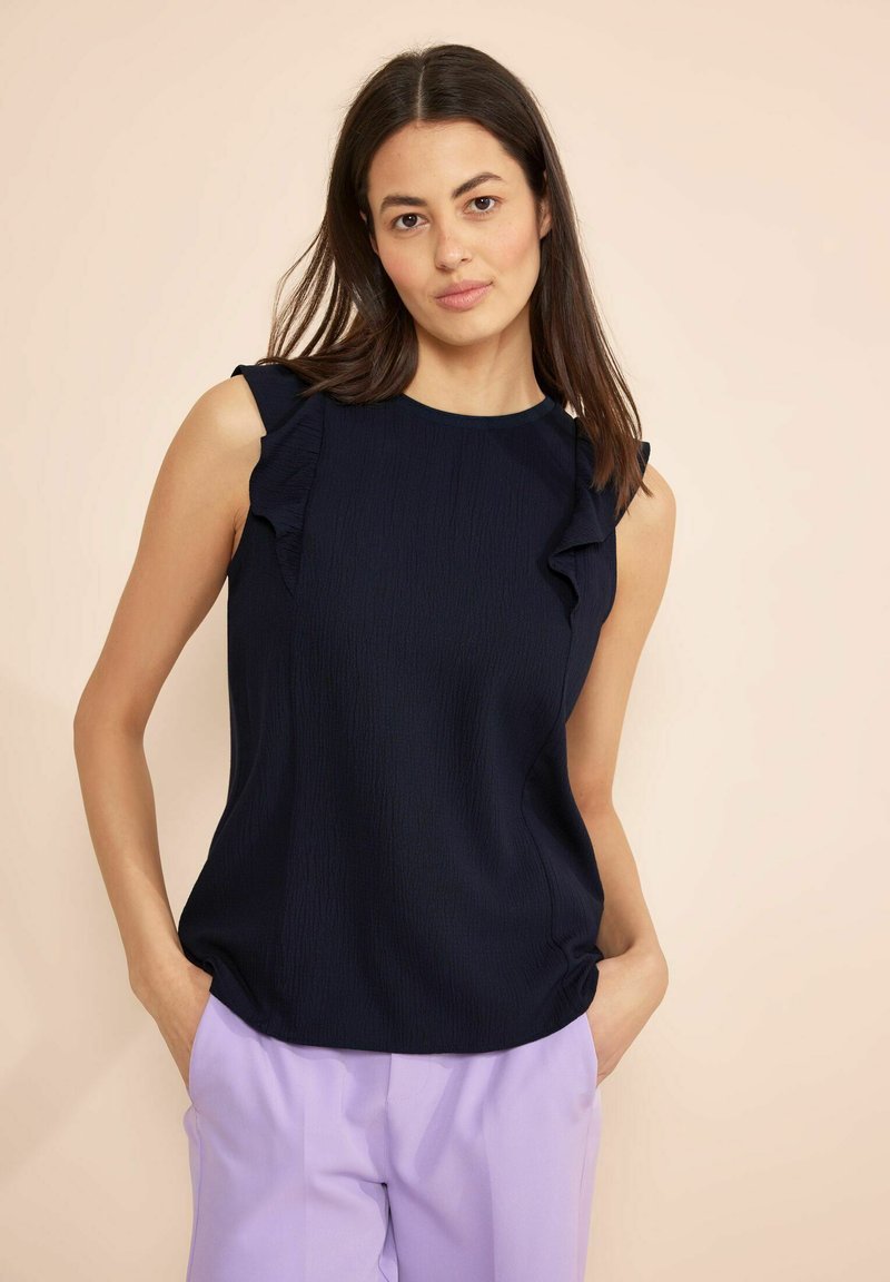 Street One MIT VOLANTS - Blouse - blau