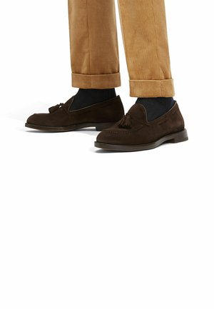 Loafers - brown  suede