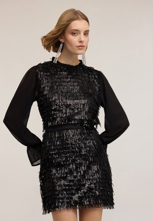 IN DI PAILLETTES - Bluse - nero