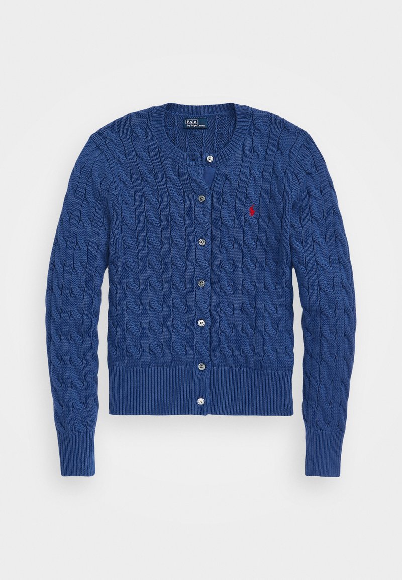 Polo Ralph Lauren - CABLE KNIT COTTON CREWNECK CARDIGAN - Strickjacke - gem blue, Vergrößern