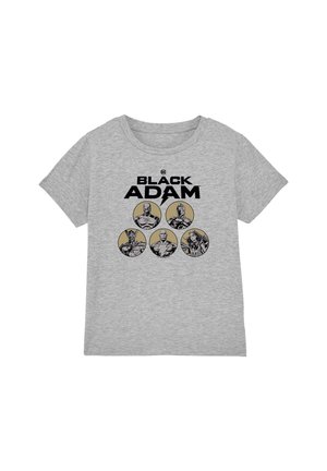 Warner Brothers, BLACK ADAM/BLACK ADAM CONTRAST GROUP UNISEX - Print T-shirt - mottled light grey