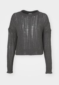 NMMARY ONECK - Strikkegenser - charcoal gray