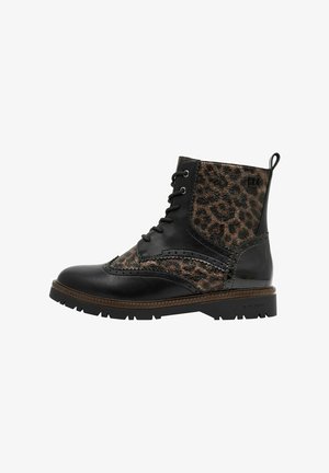 s.Oliver Fűzős bokacsizmák - leopard comb.