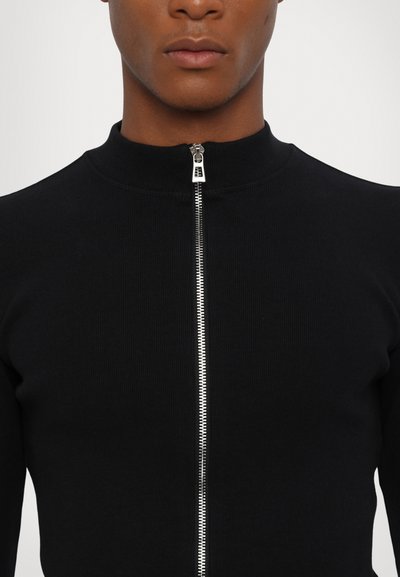 Dhruv Kapoor ZIPPED TURTLENECK UNISEX - Užtrauktuku užsegamas treningas - black