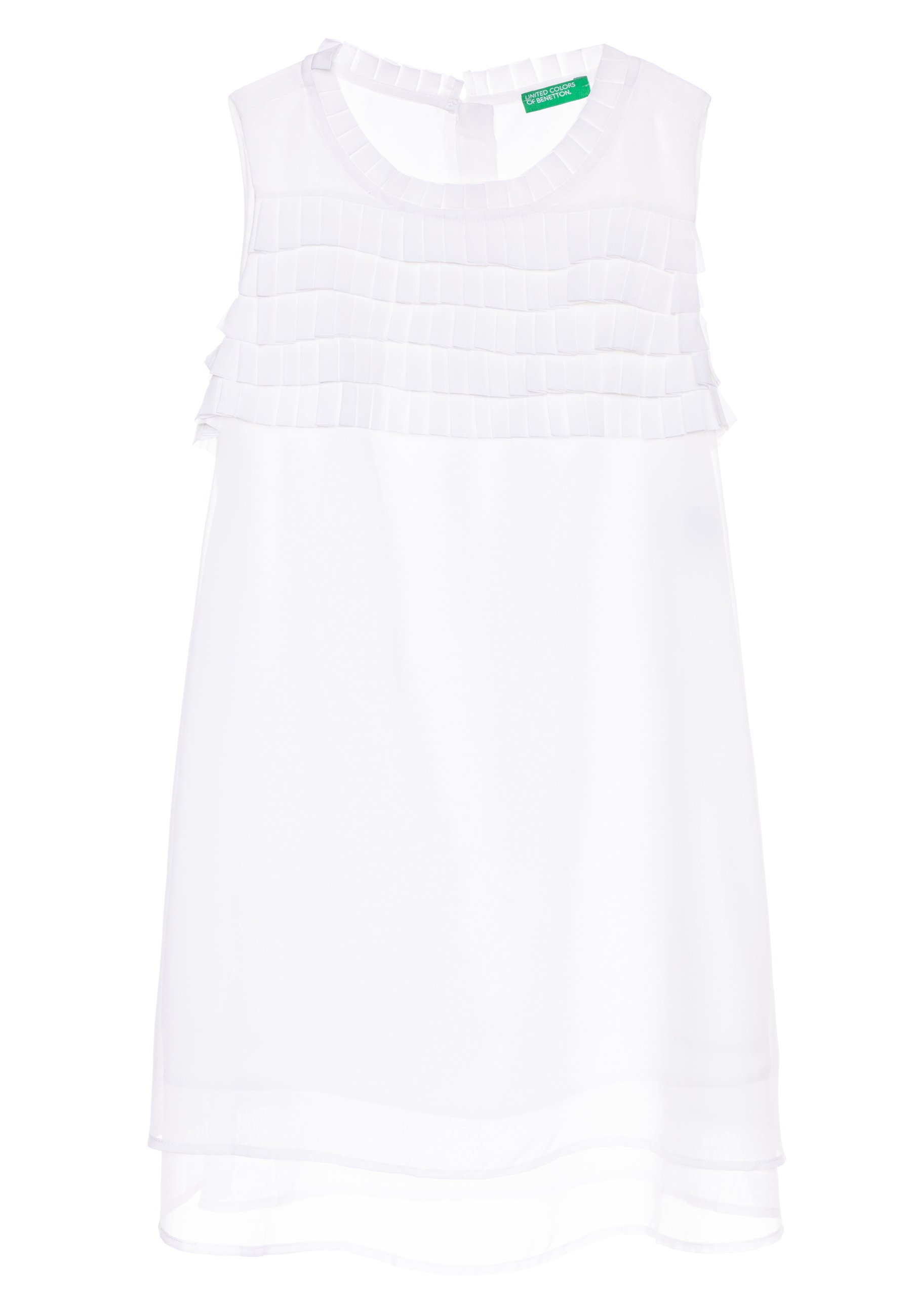 Benetton DRESS Cocktailkjole white Zalando.no Benetton DRESS - Kjole - white
