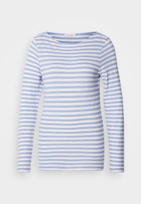 LONG SLEEVE BOAT NECK STRIPED - Long sleeved top - light blue