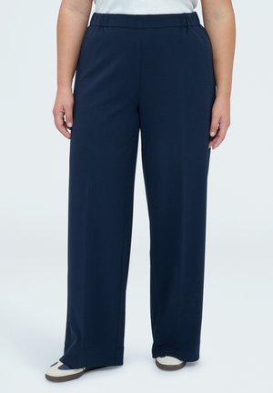 WIDE LEG IN TESSUTO STRETCH - Pantaloni - blu