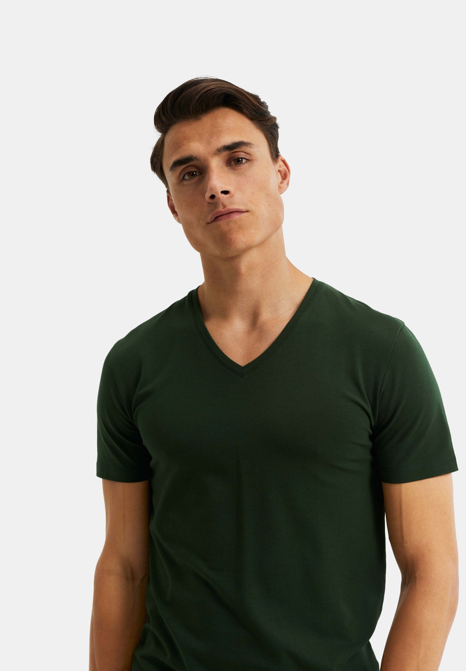 WE Fashion T-Shirt basic - moss green 
