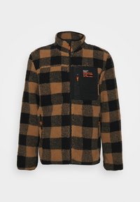 Não selecionado, tan/jet black/orange