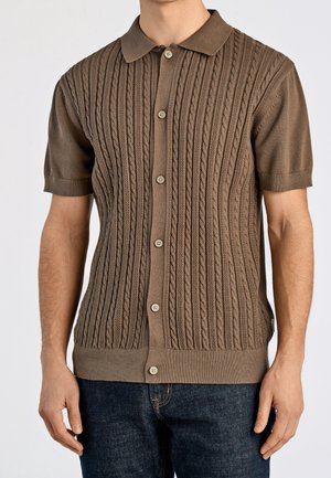 Strickjacke - camel