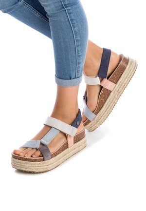 Sandalias con plataforma - navy