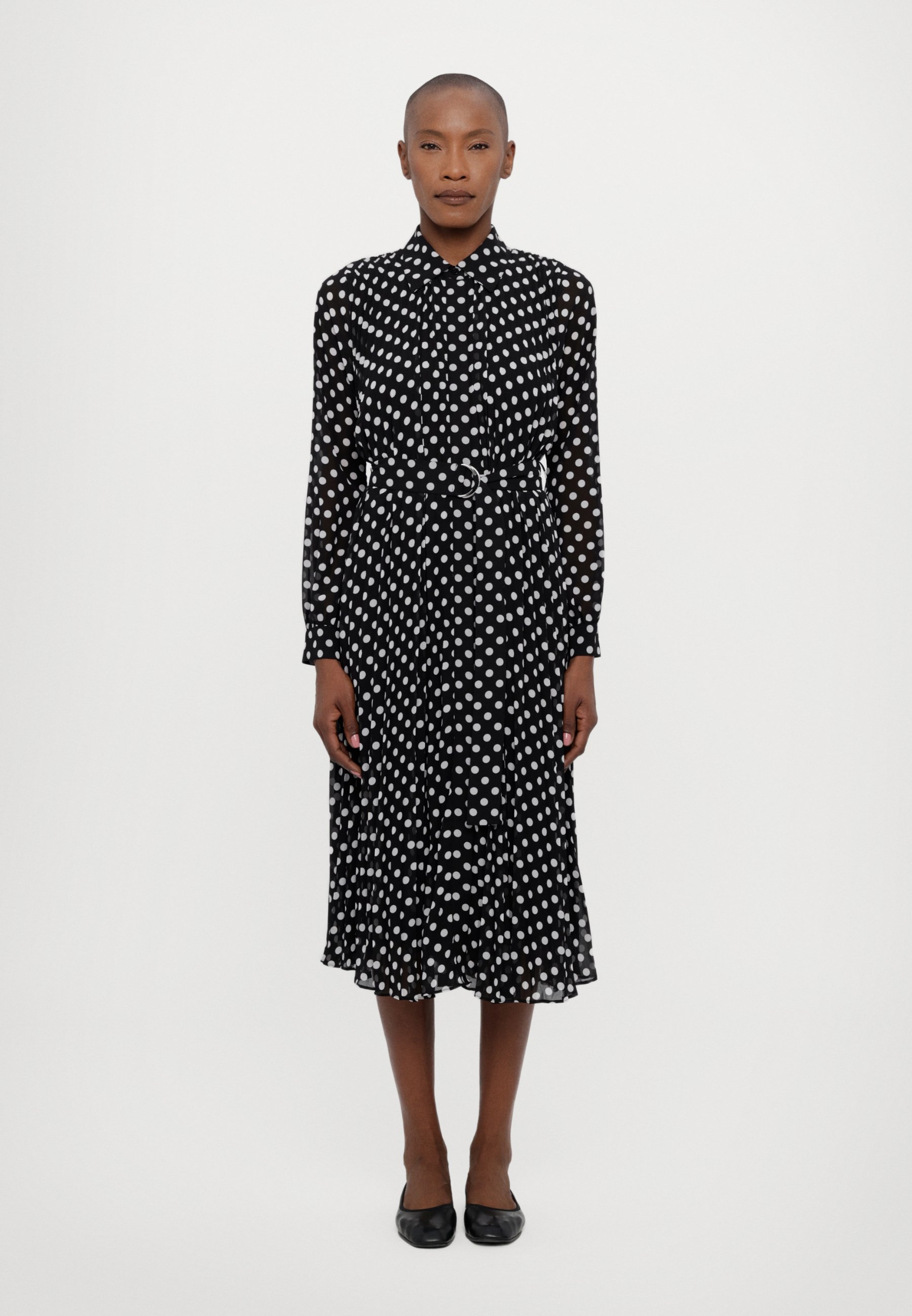 MICHAEL Michael Kors PLEAT DRESS - Shirt dress - black/white/black - Zalando MICHAEL Michael Kors PLEAT DRESS - Shirt dress - black/white/black - Zalando