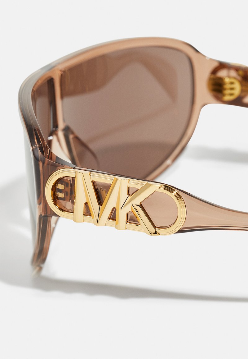 Michael Kors EMPIRE SHIELD - Sunglasses - brown transparent/brown 