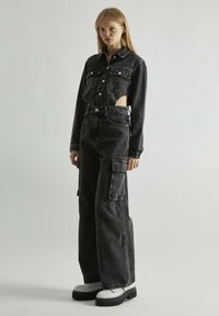 Glamorous BUTTON FRONT - Tuta jumpsuit - black stonewash