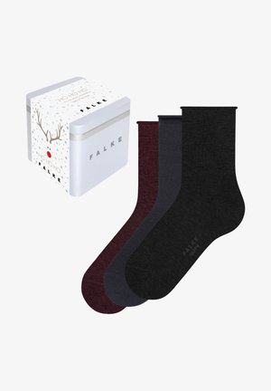 HAPPY GIFTBOX 3 PACK - Socks - black/berry