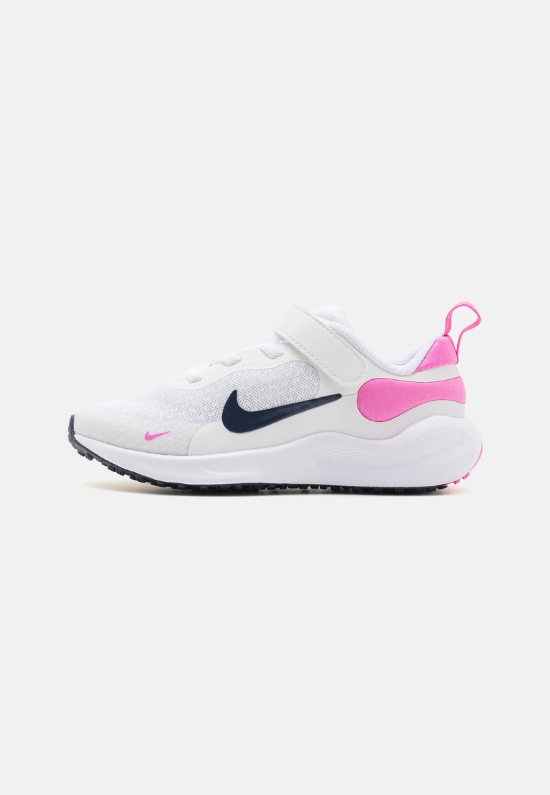 Nike Performance - REVOLUTION 7 - Bėgimo batai plentui - white/midnight navy/playful pink, Padidinti