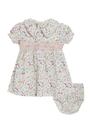 REGULAR FIT - DITSY FLORAL PRINT SMOCKED SET - Jerseyjurk - raspberry pink