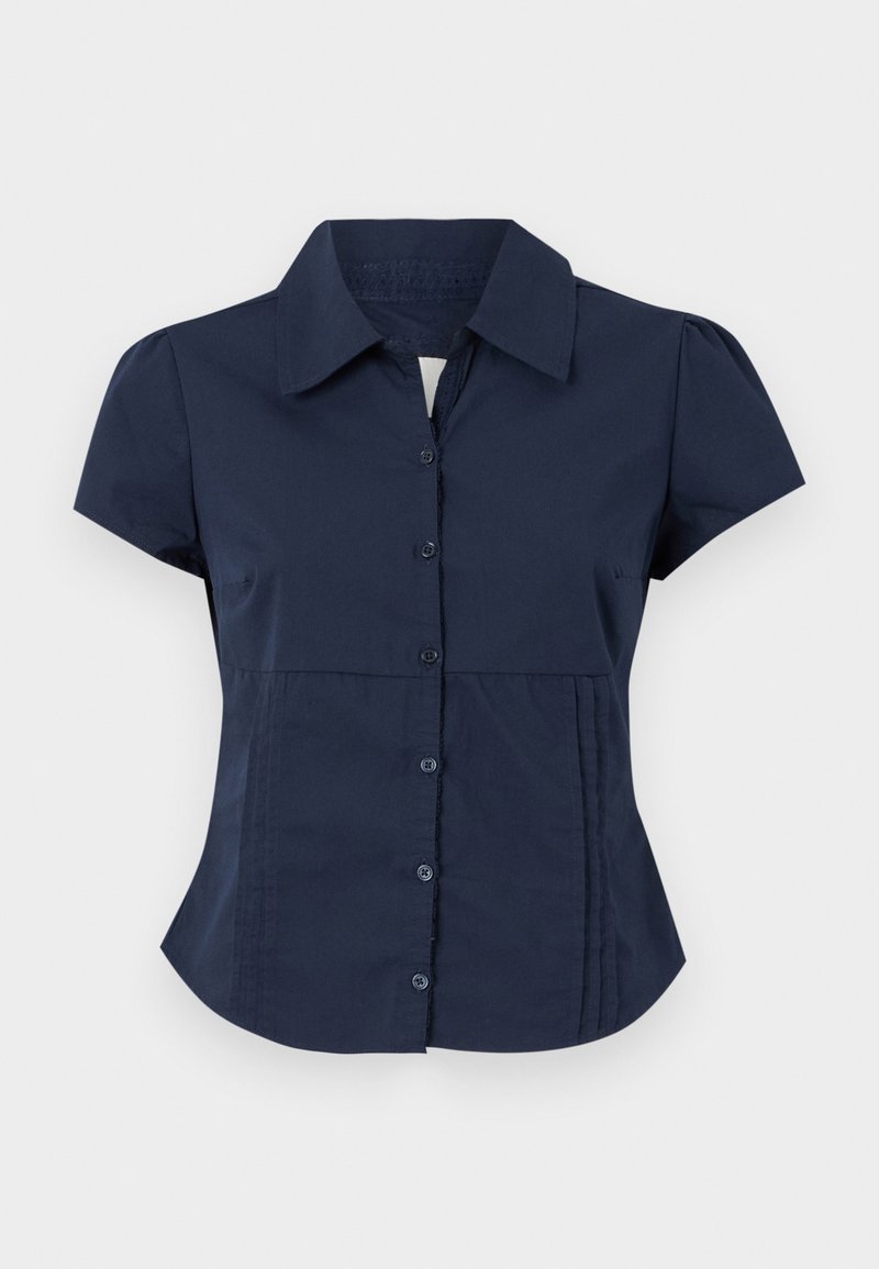 hollister button front a line dress Long Sleeve Tie Back A-Line Dress  Parthea Fashion