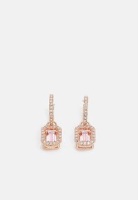 UNA DROP EARRINGS OCTAGON CUT - Boucles d'oreilles - pink, rose gold-coloured