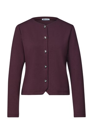 Street One, KNIT-LOOK JACKET WITH DECORATIVE BUTTONS - Gilet - rustic rouge