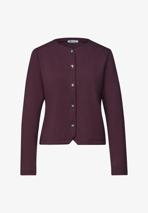 Street One, KNIT-LOOK JACKET WITH DECORATIVE BUTTONS - Strickjacke - rustic rouge