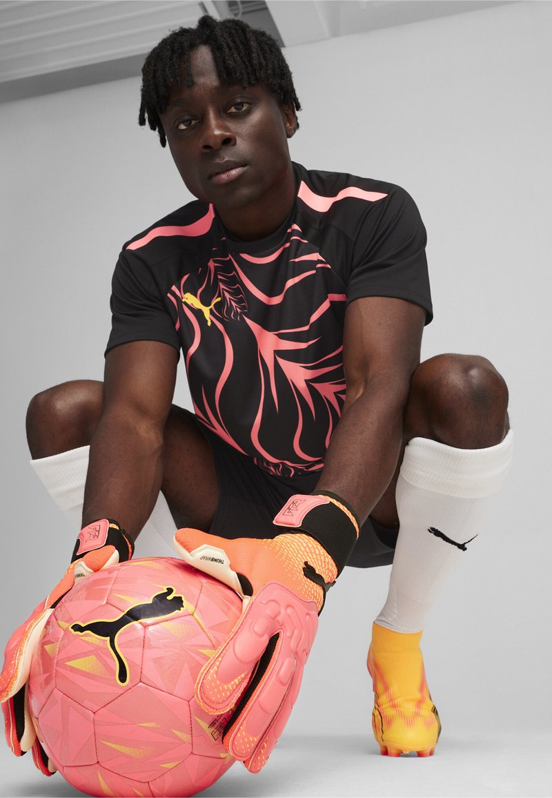 Puma FUTURE PRO HYBRID  - Torwarthandschuh - rosagelbschwarz