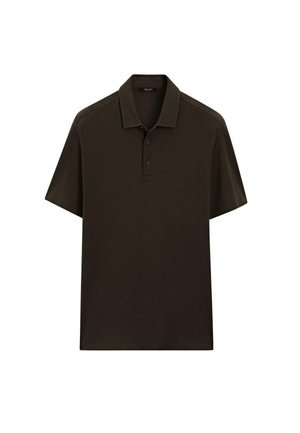 TEXTURED SHORT SLEEVE  - Polo - mottled dark brown