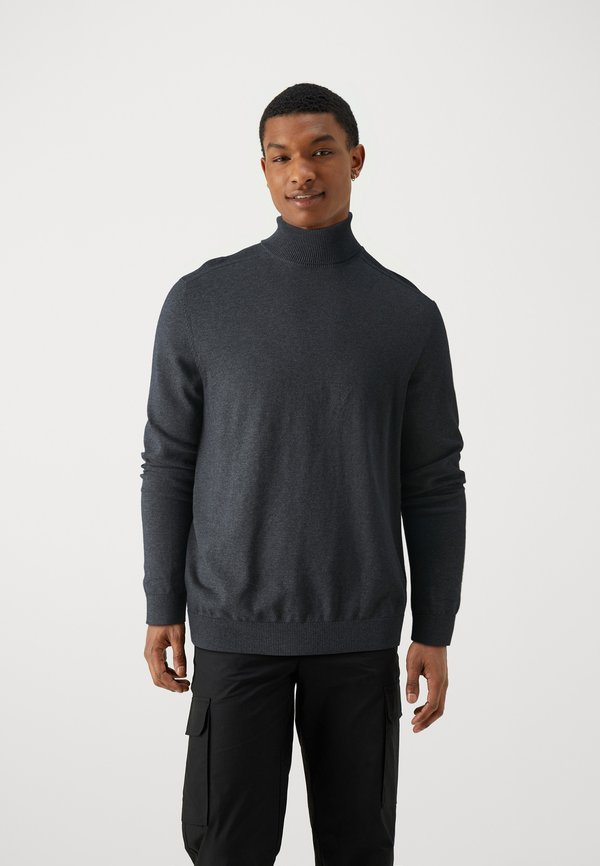SLHBERG ROLL NECK NOOS - Jumper - antracit melange