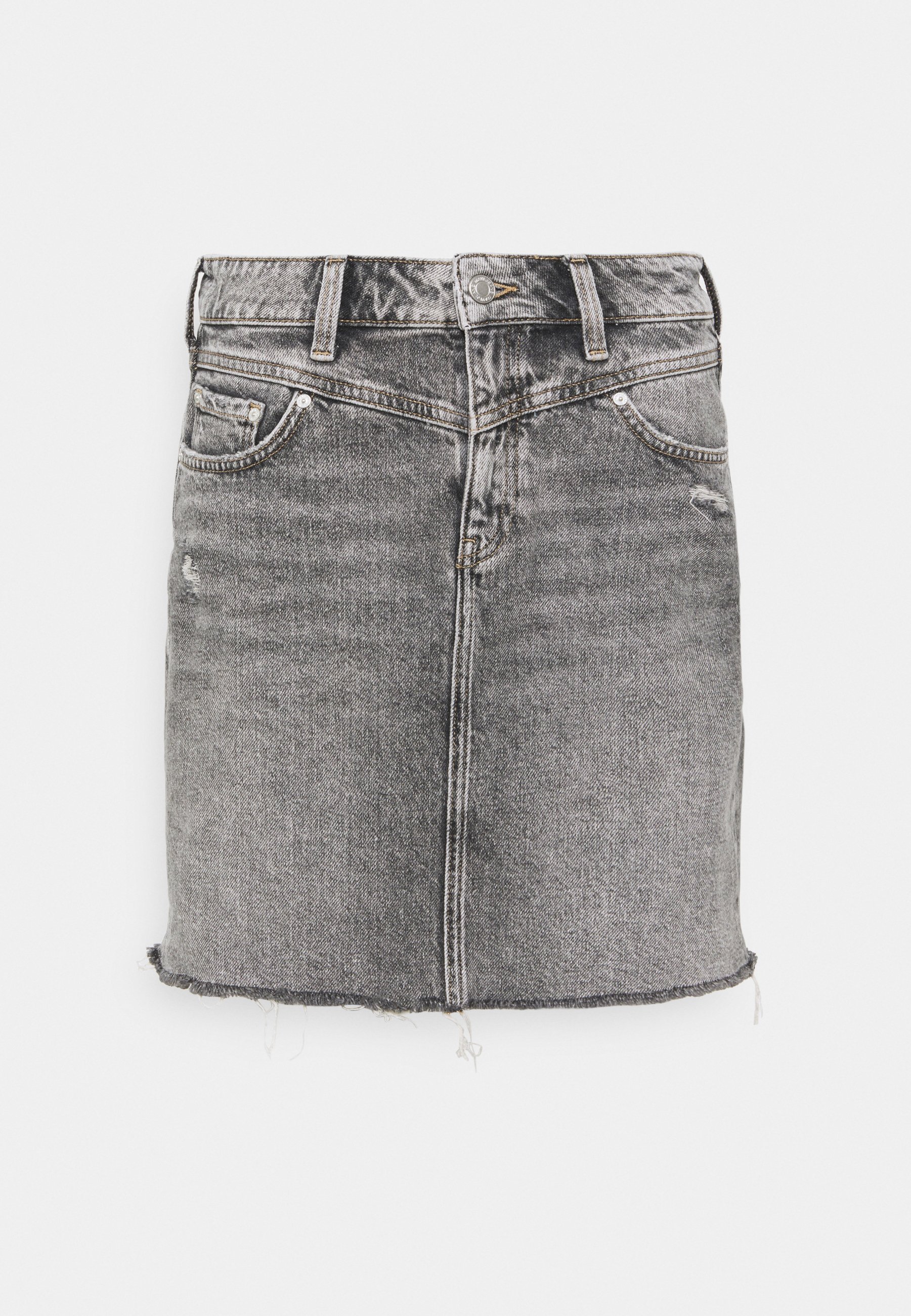 Mavi EVELYN - Mini sijonas - grey denim 