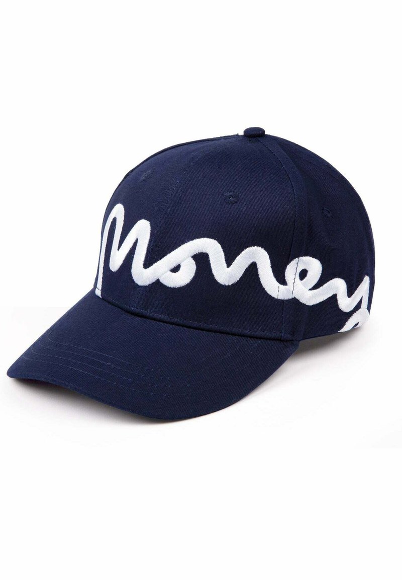 Money Clothing BIG SIG MONEY BASEBALL CAP - Cap - navy white/dark blue ...