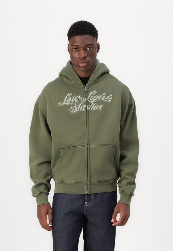 SHUTTER ZIPPER UNISEX - Sweatjacke - matcha